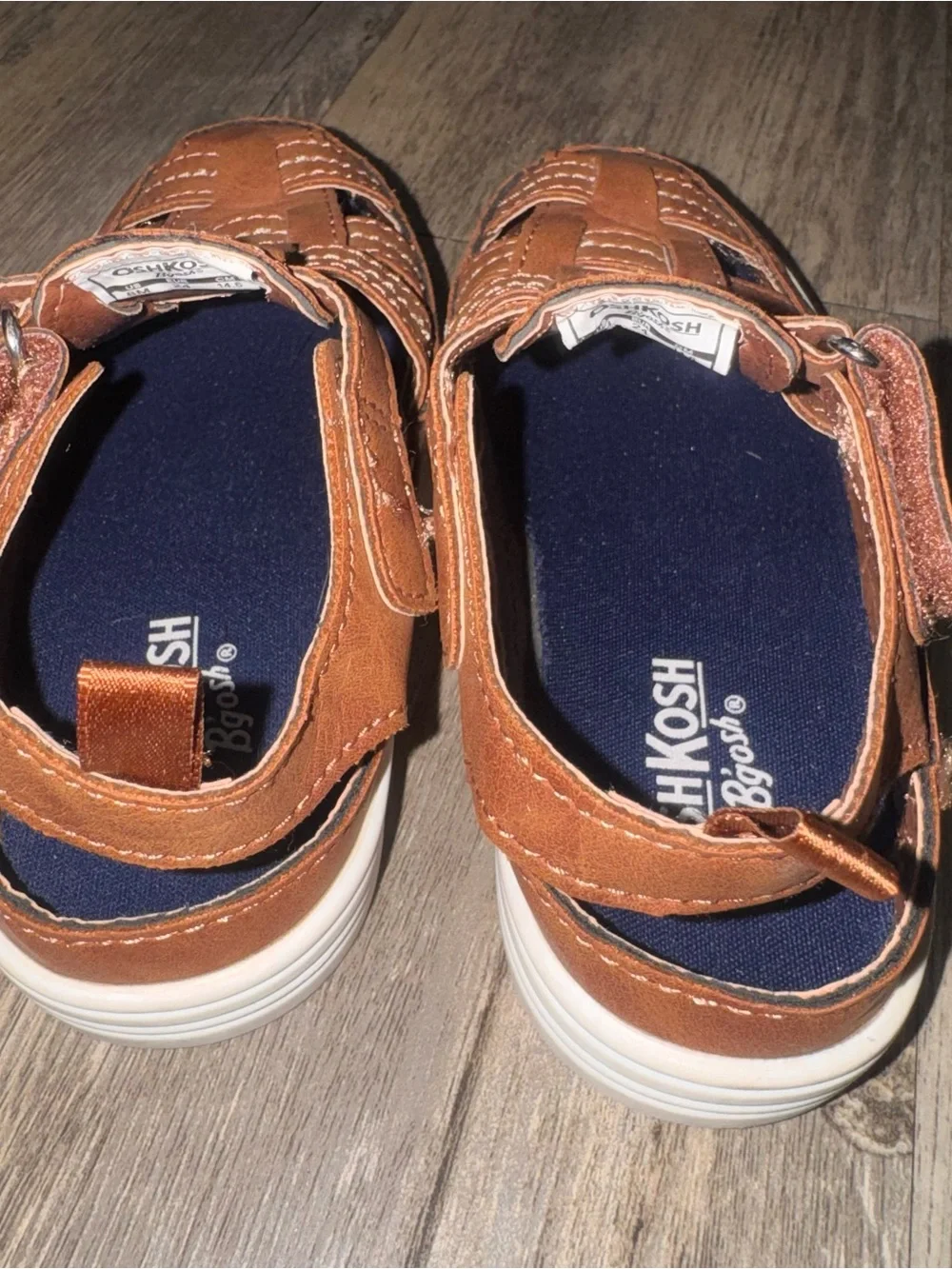 OshKosh B'gosh Tan/Brown Kids Closed-Toe Fisherman Sandals